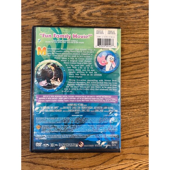 The Incredible Mr. Limpet DVD 2002 Don Knotts Classic Family Comedy Movie - Picture 3 of 3